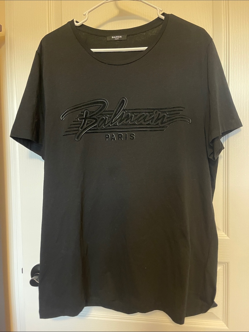Balmain Black Logo Short Sleeve T-Shirt